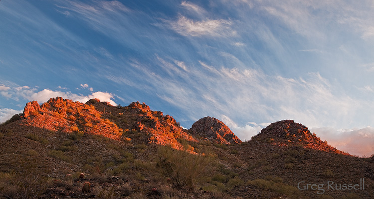 beautiful sunset at north mountain reserve near phoenix arizona