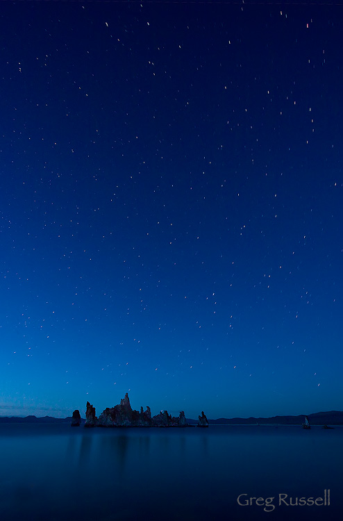 star fields over mono lake, california