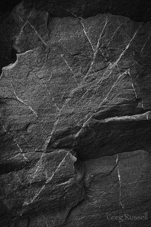 black and white image of unique rock patterns at valley of fire state park, nevada