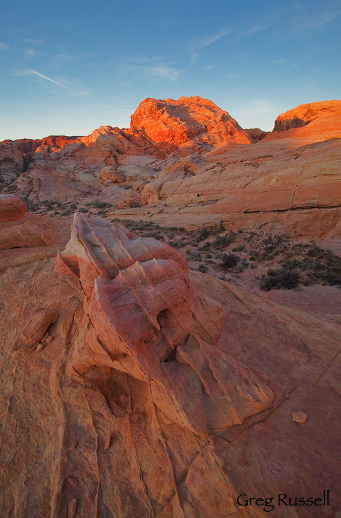 A colorful sunrise in Nevada's Valley of Fire State Park