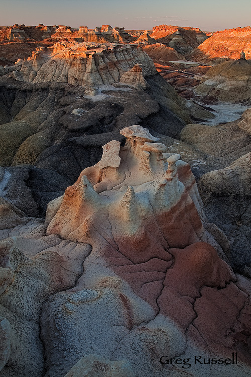 landscape in the bisti badlands of northwestern new mexico