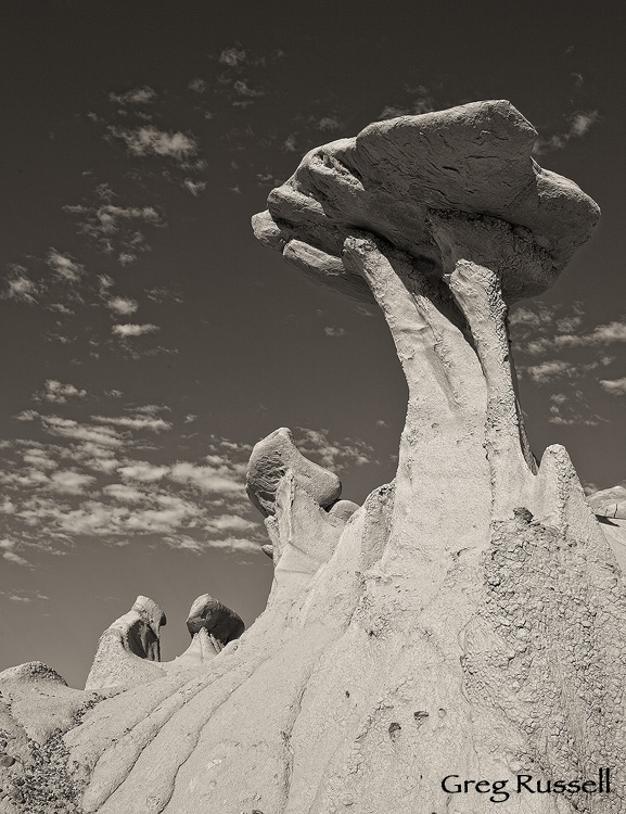 landscape in the bisti badlands of northwestern new mexico