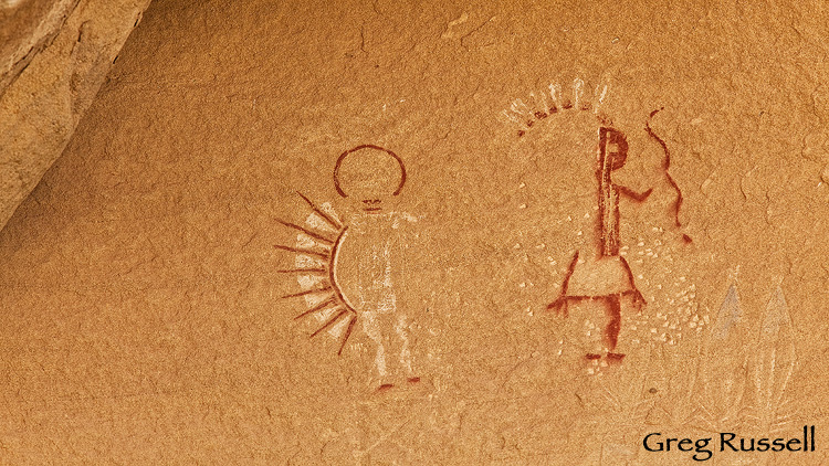 navajo pictograph in largo canyon, san juan basin, new mexico