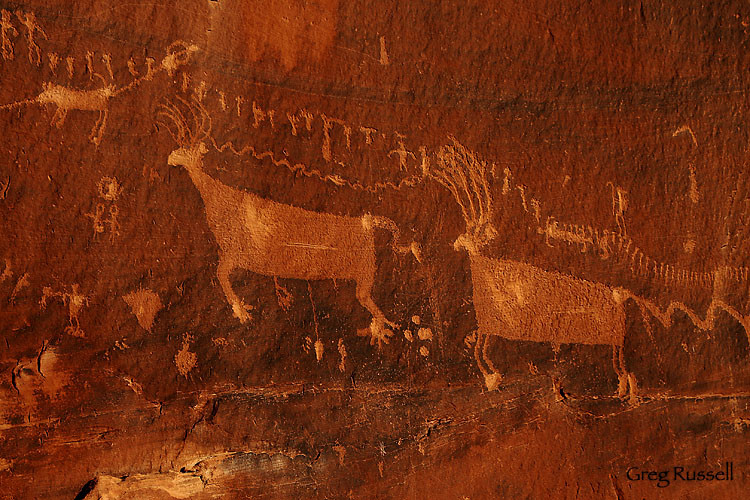 petroglyph photo, petroglyph panel, processiona panel, anasazi, utah history, archaeology photo