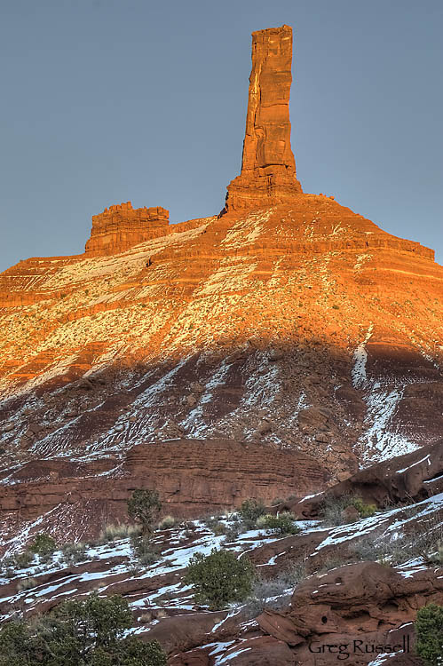 the rectory, castle valley, castleton tower, castle tower, moenkopi sandstone, geology photo, moab photo, rock climbing location, utah photo