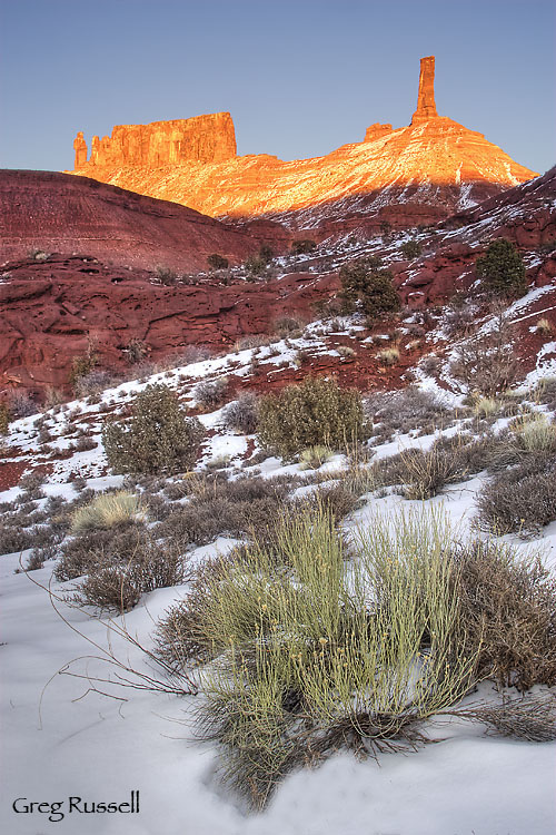 the rectory, castle valley, castleton tower, castle tower, moenkopi sandstone, geology photo, moab photo, rock climbing location, utah photo