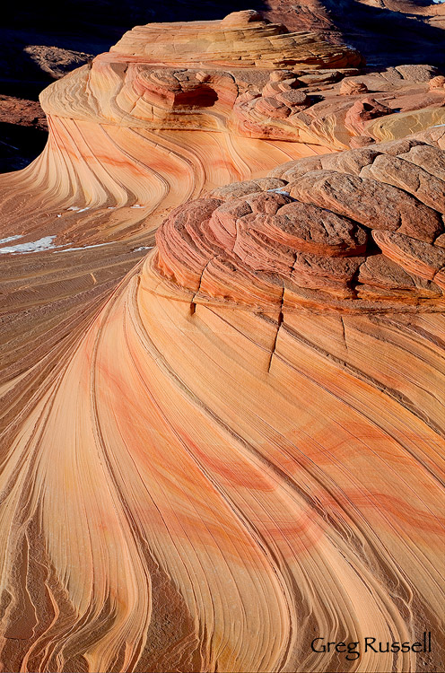 abstract sandstone image of the wave in the coyote buttes, northern arizona