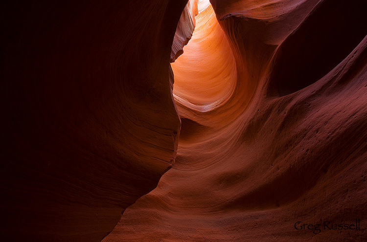 Red Cave slot canyon, located in southwestern Utah